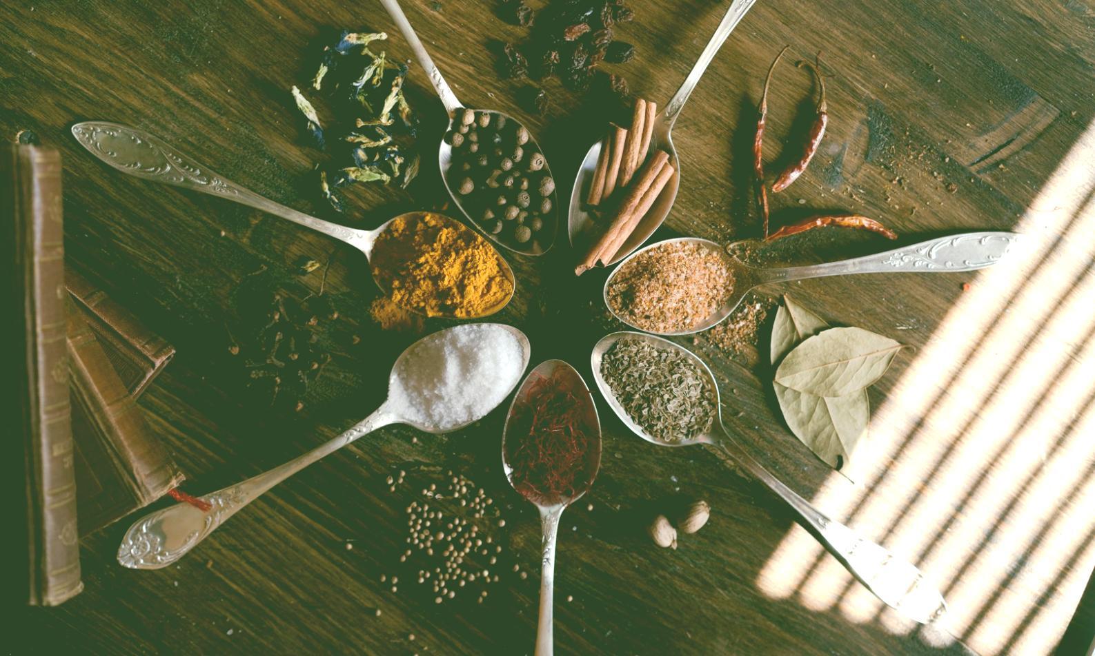 Ethnic cuisine dishes presented on a table